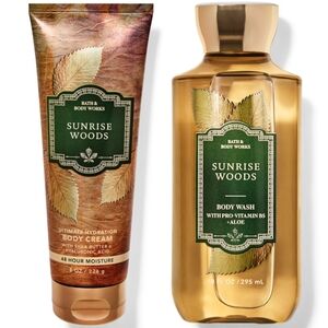 Bath & Body Works Sunrise Woods Body Wash and Body Cream Set NEW